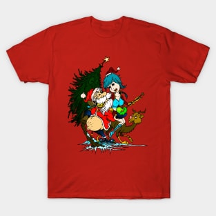 christmas santa claus eden and eve T-Shirt